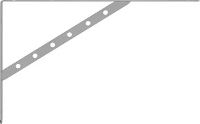 vidaXL Στηρίγματα Ραφιών 4 Τεμ. Ασημί 40x2,5x25 εκ. Ανοξείδωτο Ατσάλι