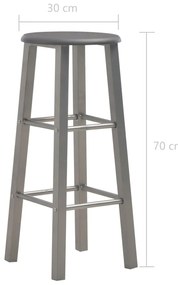 vidaXL Σκαμπό Μπαρ 2 τεμ. Ανθρακί από MDF
