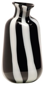 Βάζο Γυάλινο Vase 243 17x35cm Black-White Kentia Γυαλί