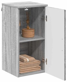 vidaXL Ντουλάπι Μπάνιου με αποθήκευση Γκρι sonoma 30 x 31,5 x 61 εκ