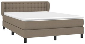 ΚΡΕΒΑΤΙ BOXSPRING ΜΕ ΣΤΡΩΜΑ TAUPE 140X190 ΕΚ. ΥΦΑΣΜΑΤΙΝΟ 3126561