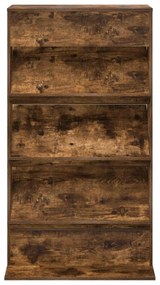 vidaXL Ράφι Περιοδικών με ράφι Καπνιστό Δρύς 70 x 41 x 126 εκ.