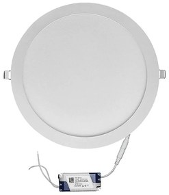 Adeleq Led Φωτιστικό Ψευδοροφής Αλουμινίου Στρογγυλό 30W 3000K 120° Λευκό 21-0301000