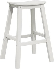 vidaXL Μπαρ σκαμπό 2 τμχ. Λευκό 52 x 43 x 73,5 εκ HDPE