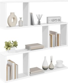 vidaXL Ράφι Τοίχου Λευκό 80 x 12 x 79,5 εκ Επεξεργασμένο Ξύλο