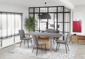 CONCORD extension table, color: top - dark grey, leg - golden oak DIOMMI V-CH-CONCORD-ST DIOMMI-60-20533