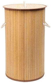 Καλάθι Απλύτων Πτυσσόμενο Bamboo Essentials 02-12823 Φ36x66cm 57lt Natural Estia Bamboo