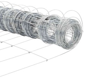 vidaXL Περίφραξη αγρού Ασημί 25 x 1,2 μ Γαλβανισμένος χάλυβας