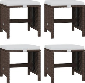 vidaXL Σετ Τραπεζαρίας Κήπου 21 τεμ.Καφέ Συνθ. Ρατάν με Μαξιλάρια