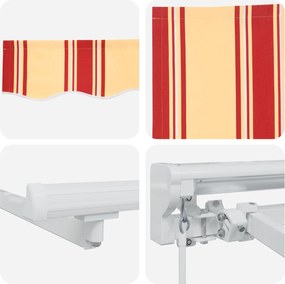 vidaXL Χειροκίνητο πλαίσιο τέντας με LED 4,5 x 3 μ