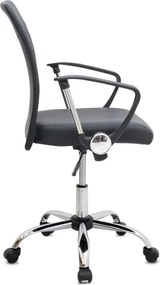 Καρέκλα γραφείου Avelon Megapap από τεχνόδερμα χρώμα μαύρο 60x56x94/103εκ.