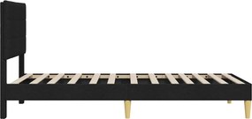 vidaXL Σκελετός Κρεβατιού Μαύρο 90 x 190 cm Ύφασμα