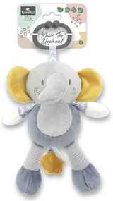 Κρεμαστό Λούτρινο Ζωάκι Με Μουσική Music Elephant Grey Natural  10191440010  Lorelli
