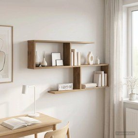 vidaXL Ράφι Τοίχου Artisan Δρυς 100 x 12 x 50,5 εκ Επεξεργασμένο Ξύλο