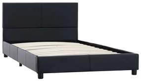 vidaXL Πλαίσιο Κρεβατιού Μαύρο 90 x 200 εκ. από Συνθετικό Δέρμα