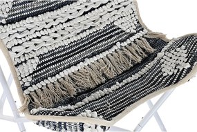 Κήπος πολυθρόνα DKD Home Decor Λευκό Μαύρο Σίδερο 74 x 65 x 90 cm