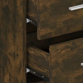 vidaXL Κομοδίνο Επιτοίχιο Καπνιστή Δρυς