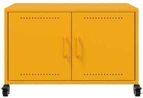 Έπιπλο Τηλεόρασης Μουσταρδί Κίτρινο 68x39x43,5 εκ. από Ατσάλι - Κίτρινο