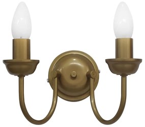Φωτιστικό Τοίχου - Απλίκα 01-0369 S-11/Ap 2/E27 17,5x23,5x15,5cm Gold Heronia Metal