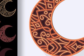 Intra απο ξύλο plywood 3mm-4mm πάχος αποκοπής με 3D Moon Mandala Δίασταση 30x30 cm INTRAFABR-24714206