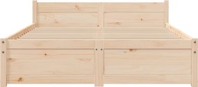 vidaXL Σκελετός Κρεβατιού Χωρίς Στρώμα 120x200 εκ Μασίφ Ξύλο