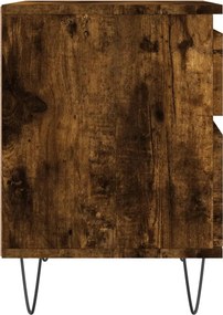 vidaXL Κομοδίνα 2 τεμ. Καπνιστή Δρυς 40 x 35 x 50 εκ. Επεξεργ. Ξύλο