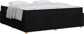 vidaXL Σκελετός Κρεβατιού με στρώμα Μαύρο 200 x 200 cm ύφασμα