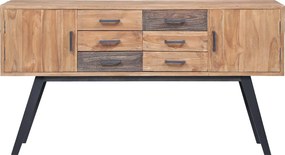 vidaXL Μπουφές 110x30x75 εκ. από Μασίφ Ξύλο Teak
