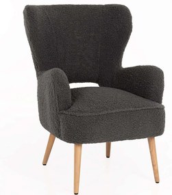 Πολυθρόνα - Μπερζέρα Mylie Μπουκλέ HM8394.21 67x75x93cm Grey