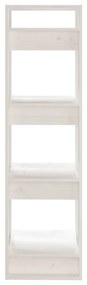 vidaXL Βιβλιοθήκη/Διαχωριστικό Χώρου Λευκό 41x35x125 εκ. Μασίφ Πεύκο