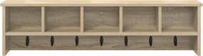vidaXL Τοίχου Κρεμάστρα Δρύς Sonoma 100 x 16 x 26 εκ