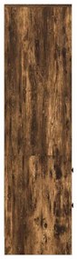 vidaXL Highboard Καπνιστή δρυς 45.5 x 34 x 127 εκ Επεξεργασμένο ξύλο