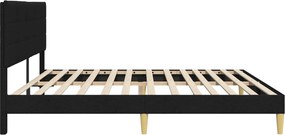 vidaXL Σκελετός Κρεβατιού Μαύρο 180 x 200 cm Ύφασμα