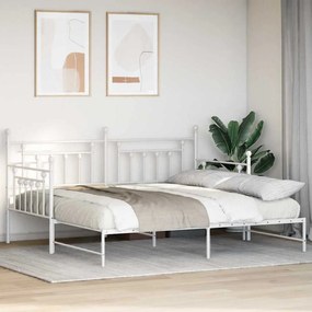 vidaXL Σκελετός κρεβατιού ημέρας Λευκό 90 x 200 cm Ατσάλι