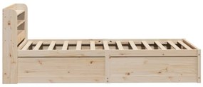 vidaXL Πλαίσιο Κρεβατιού με Κεφαλάρι 90 x 190εκ. από Μασίφ Ξύλο Πεύκου