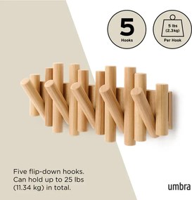 Ξύλινη κρεμάστρα τοίχου Umbra Picket nat 1011471-390