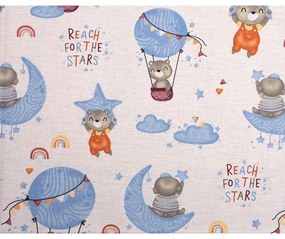 Πάνα Βρεφική Χασέ Reach The Stars 191 Sky Blue DimCol 80x80cm 100% Βαμβάκι