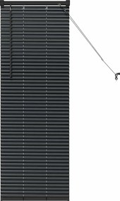 vidaXL Βενετσιάνικες Ρόδες Μαύρο 130 x 40 εκ Αλουμίνιο
