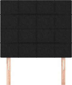 vidaXL Κεφαλάρι Μαύρο 90x5x118/128 εκ. Ύφασμα