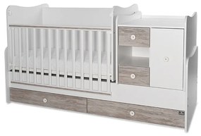 Πολυμορφικό βρεφικό κρεβάτι Mini Max  White + Artwood  10150500043A  Lorelli