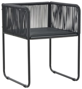 vidaXL Πολυθρόνες Εξωτερ. Χώρου 4 τεμ. Μαύρες Συνθ. Ρατάν με Μαξιλάρια