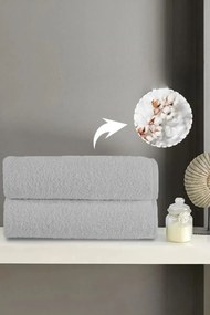 Σετ 2 τεμαχίων λευκές πετσέτες χεριών από βαμβάκι 50x90 cm - Λευκό 50 x 90