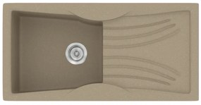 Sanitec Classic 328 Granite Taupe Ένθετος Νεροχύτης 55 cm