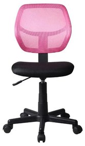 Office Chair 5156P without Arms Fylliana Black - Pink 41*52*80/92 cm