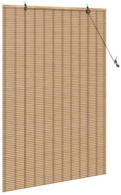 vidaXL Ρόλερ με κουρτίνες Ανοιχτό καφέ 110 x 160 cm Μπαμπού