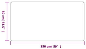 vidaXL Χαλί Διάδρομος Εμφάνιση Σιζάλ Ανθρακί 80 x 150 εκ.