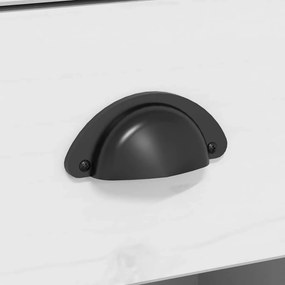 vidaXL Ντουλάπι BODO Λευκό/Καφέ 115,5x44x80 εκ. από Μασίφ Ξύλο Πεύκου