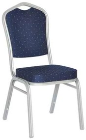 Καρέκλα Συνεδρίου Hilton Μεταλλική Silver ύφασμα Μπλέ 44x55x93cm