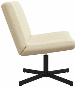 vidaXL Περιστρεφόμενη καρέκλα Κρεμ 63 x 75 x 76 εκ ύφασμα