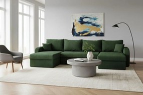 Γωνιακός καναπές Kris U-Prasino